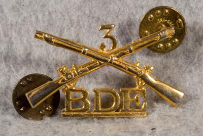 Infantry Officer Collar Insignia 3rd BDE Korea