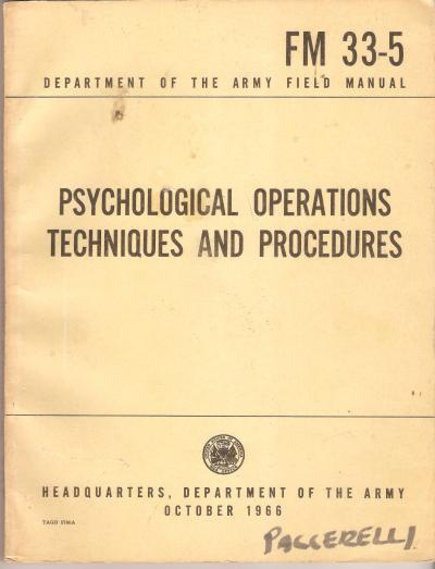 Psychological Operations Manual FM 33-5 1966