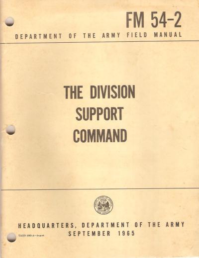 FM 54-2 Manual Division Support Command