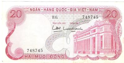 South Vietnam 20 Dong Paper Note