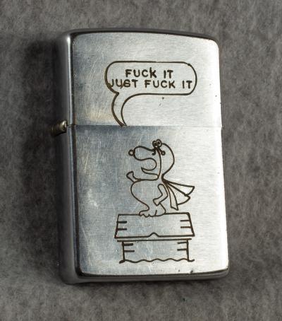 Vietnam Era Souvenir Zippo Lighter 1969 Snoopy