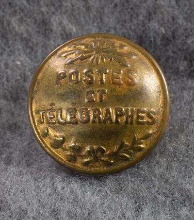 French Postal Coat Button Postes Et Telegraphes