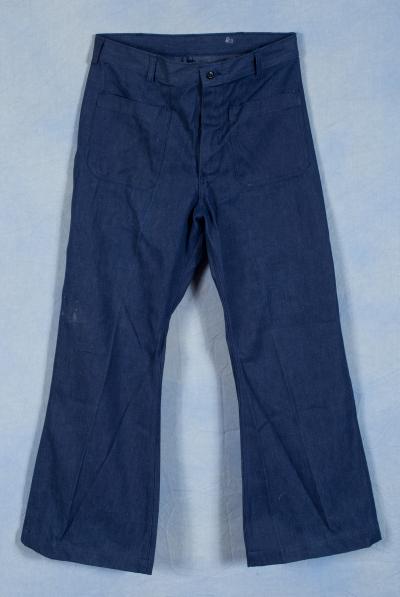 US NAVY USN Denim Mens Utility Trousers 33R 1981