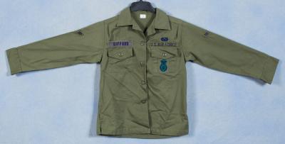 Air Force USAF OD Sateen Field Shirt Female Police