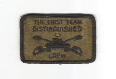 Armored First Team Distinguished Crew Patch