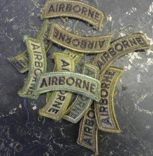 US Army Subdued Airborne Tabs 5 Lot