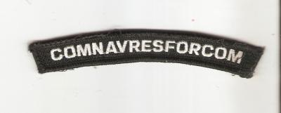 USN Comnavresforcom Navy Rocker Patch