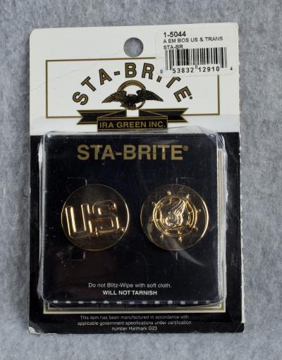 US Army Transportation Collar Brass Set