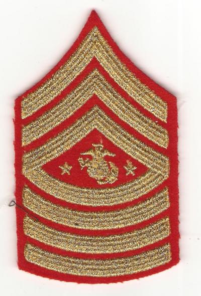 USMC Sergeant Major Marine Corps Patch