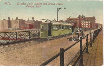 Postcard Douglas St Bridge Omaha