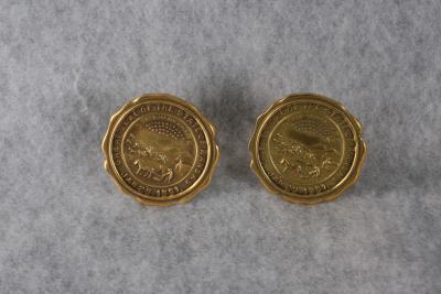 Vintage Kansas State Seal Cuff Links