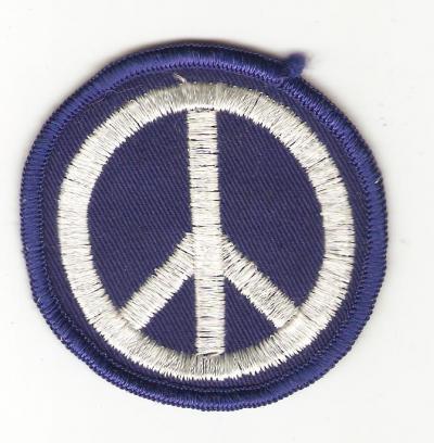 Vintage 1960's Peace Sign Patch