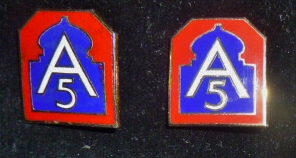 Unit Crest 5th Army Pair