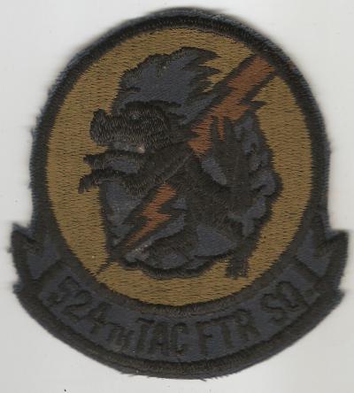 USAF Patch 524th Tactical Fighter Squadron Subdued