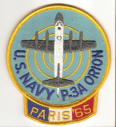 Patch P-3A Orion Anti-Submarine Paris 1965