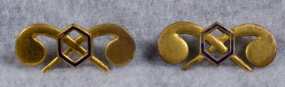 WWII Chemical Officer Collar Insignia 