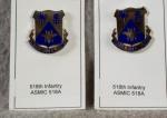 Unit Crest 518th Infantry Regiment Pair