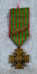 WWI French Croix De Guerre Medal & Palm Frond 1918