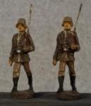 WWI German Marching Toy Soldiers Pair Elastolin 