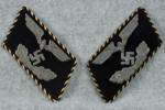 German Reichsbahn Officialâ€™s Collar Tabs Pair