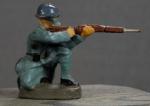 WWI French Kneeling Soldier Elastolin