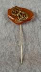 German DAF Labour Amber Stick Pin 