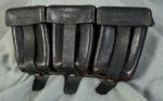 WWII German K98 Three Pocket Ammo Pouch 