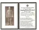 WWI German Remembrance Death Card Somme POW