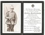 WWI German Remembrance Death Card Officer 1915