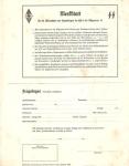 Hitler Youth HJ Transfer Document to Allgemeine SS