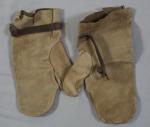 WWII German Leather Mittens Gloves 