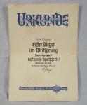 HJ German Urkunde Sports Award Document 1942