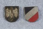 WWII German WH DAK Pith Helmet Shield Pair