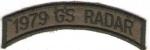 Patch Rocker Tab 1979 GS Radar