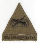 US Army Armor Center Patch Subdued