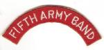 Patch 5th Army Band Rocker