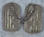 Army Dog Tags George L. Adkins Korean War