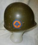 Korean War 44th Infantry Division 123rd Reg Helmet