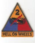 Army 2nd Armored Division Patch 1950's