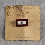 WWI Son in Service Sweetheart Pin on Card