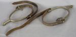 WWI era Cavalry Spurs with Leather Bands