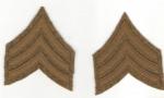 WWI era Sergeants Rank Patch Pair