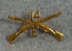 WWI 14th Infantry Regiment E Company Collar Pin