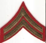 WWII USMC Marine Corporal Rank Patch Pair