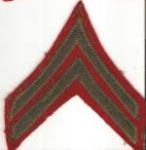 WWII USMC Marine Corporal Rank Patch