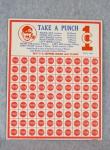 WWII Take A Punch War Bonds Stamp Card