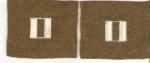 WWII Cloth Captain Rank Insignia Pair