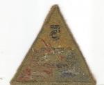 WWII 5th Armored Patch OD Green Back