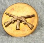 WWII Infantry I Collar Disk Screw Back