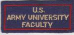 WWII US Army University Faculty Patch